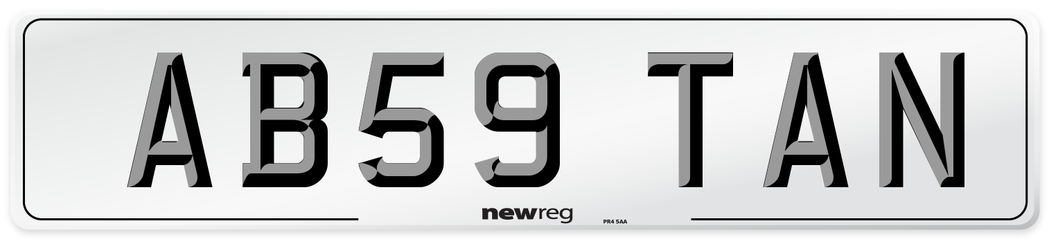 AB59 TAN Number Plate from New Reg